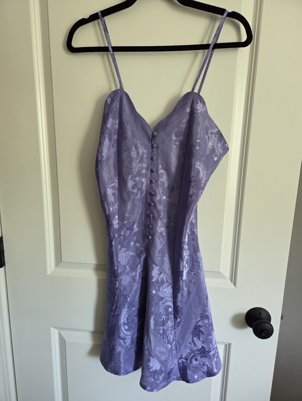 Vintage Lavender 90s  Slip Dress Nightgown